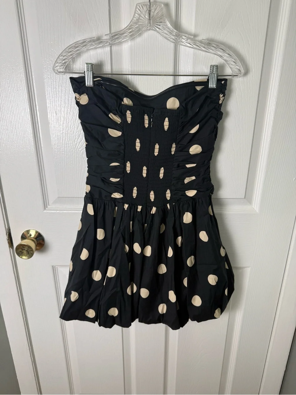 Reformation Clea Dress in Moon Dot 8 - Picture 4 of 7